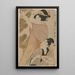 Femme et homme coupant des branches de pin du Nouvel An - Kitagawa Utamaro — framed artwork on a wall