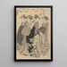 Mujer con sirvientas - Kitagawa Utamaro — cuadro enmarcado en la pared