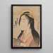 Mujer con tocado y manguito - Kitagawa Utamaro — vista de la obra