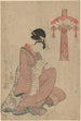 Mujer con rollo - Kitagawa Utamaro — vista de la obra