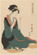 Mujer con hilo - Kitagawa Utamaro — vista de la obra