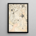 Impresor en madera distribuyendo nuevas estampas - Kitagawa Utamaro — cuadro enmarcado en la pared