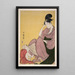Niño señalando con el dedo - Kitagawa Utamaro — cuadro enmarcado en la pared