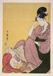 Niño señalando con el dedo - Kitagawa Utamaro — vista de la obra