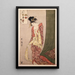 Enigma picturale de Hanagi de la maison Giya - Kitagawa Utamaro — framed artwork on a wall