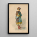 Oriental figure - Klavdy Vasilyevich Lebedev — framed artwork on a wall