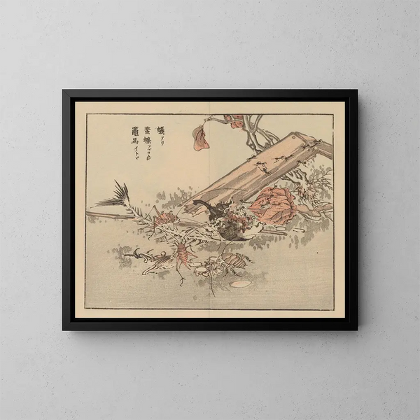Bairei gafu, plancha 73 - Kono Bairei — cuadro enmarcado en la pared