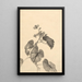 Branch of blooming begonia - Kono Bairei — framed artwork on a wall