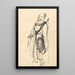 The Wandering Hermit - Kono Bairei — framed artwork on a wall