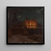 Noche de invierno en Dresde - Knud Baade — cuadro enmarcado en la pared