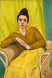 Dama sentada en una silla de mimbre - Koloman Moser — vista de la obra
