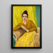 Dama sentada en una silla de mimbre - Koloman Moser — cuadro enmarcado en la pared