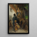 Scene in the Oberhasli Valley, Barrel Organ Player in front of the house - Konrad Grob — framed artwork on a wall