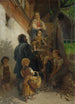 Scene in the Oberhasli Valley, Barrel Organ Player in front of the house - Konrad Grob — artwork view