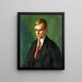 Portrait of a Man - Konrad Mägi — framed artwork on a wall