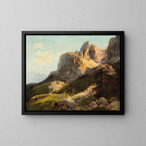 en las Dolomitas - Konrad Petrides — cuadro enmarcado en la pared