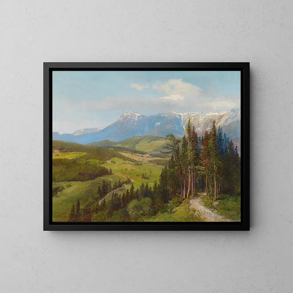 Vista de la región de Rax - Konrad Petrides — cuadro enmarcado en la pared