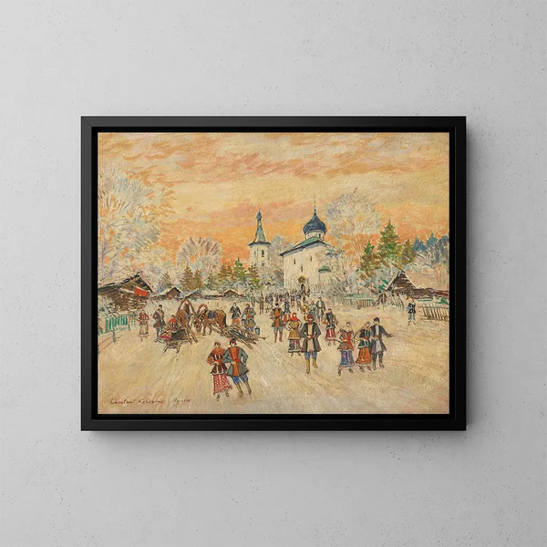 Después de un banquete festivo - Konstantin Alexeïevitch Korovine — cuadro enmarcado en la pared