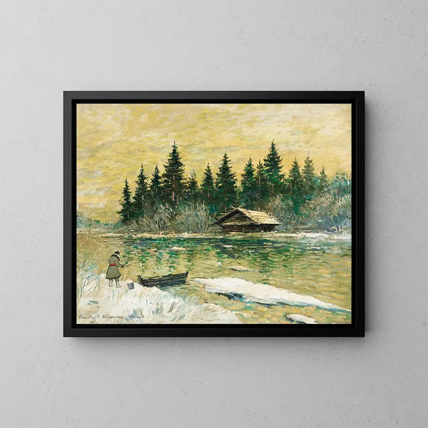 El pescador - Konstantin Alexeïevitch Korovine — cuadro enmarcado en la pared