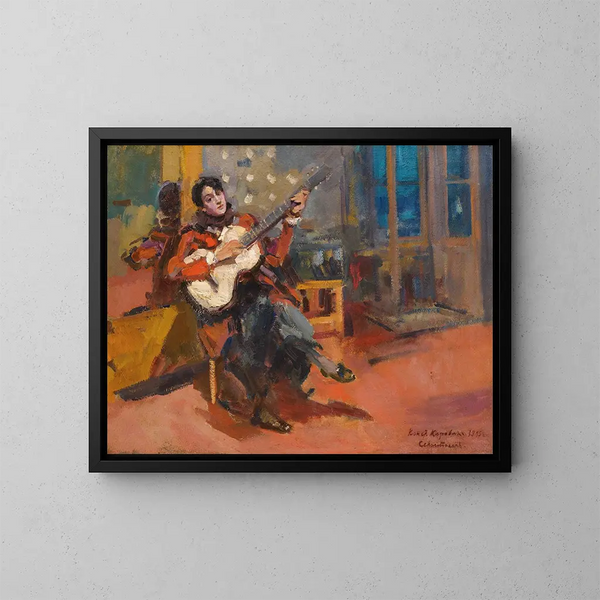 El guitarrista - Konstantin Alexeïevitch Korovine — cuadro enmarcado en la pared