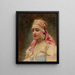 Retrato de una muchacha - Konstantin Egorovich Makovsky — cuadro enmarcado en la pared