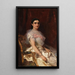 Retrato de una dama elegante con un abanico - Konstantin Egorovich Makovsky — cuadro enmarcado en la pared