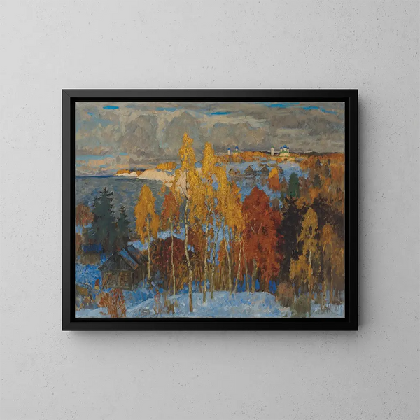 Otoño dorado - Konstantin Ivanovich Gorbatov — cuadro enmarcado en la pared