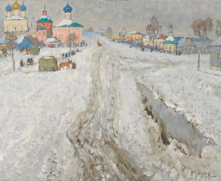 Konstantin Ivanovich Gorbatov - Russian Town Under The Snow.webp