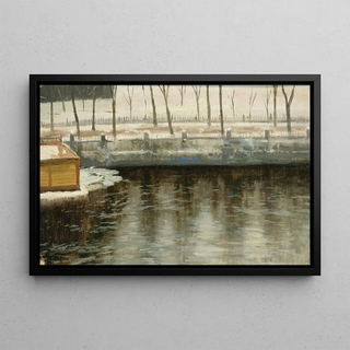 Konstantin Yakovlevich Kryzhitsky - A Park Canal in Winter.webp