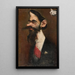 Caricature of Leopold Wasilkowski sculptor - Konstanty Gorski — framed artwork on a wall