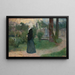 Daughter of Charity in the hospital garden - Konstanty Makowski — framed artwork on a wall