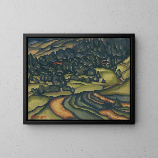 Paisaje - Konstantin Bauer — cuadro enmarcado en la pared