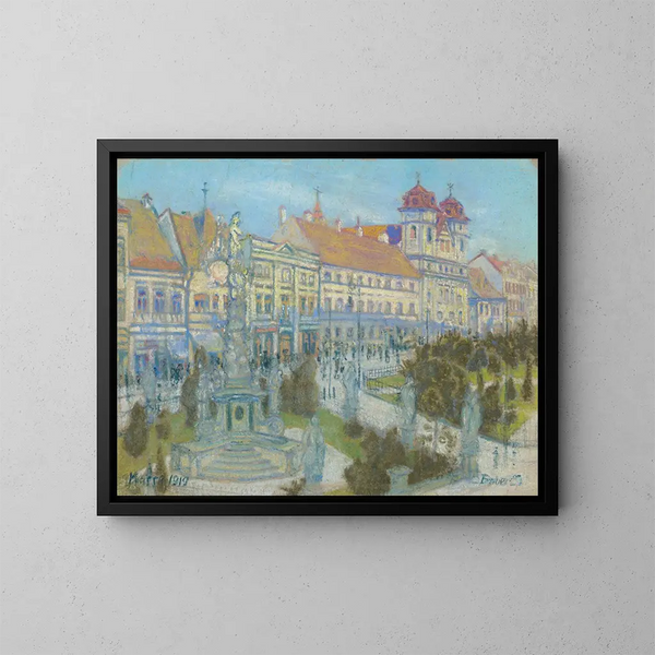 En la calle principal en Košice - Konstantin Bauer — cuadro enmarcado en la pared