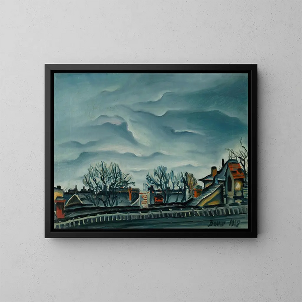 En los alrededores de la ciudad - Konstantin Bauer — cuadro enmarcado en la pared