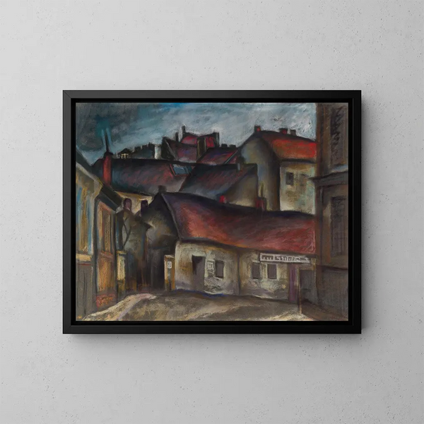 Periferia triste - Konstantin Bauer — cuadro enmarcado en la pared