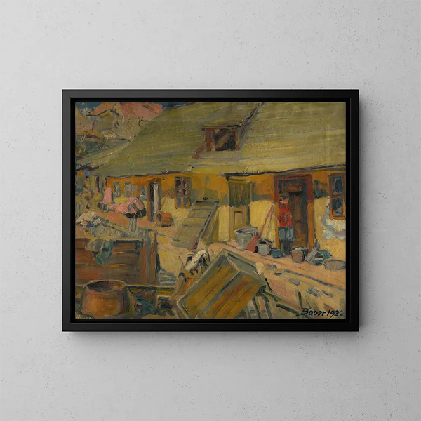 Corte de campesino - Konstantin Bauer — cuadro enmarcado en la pared