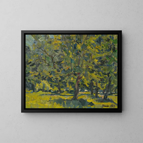 en el parque - Konstantin Bauer — cuadro enmarcado en la pared