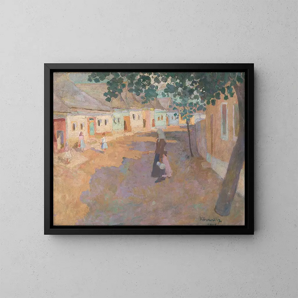 En la calle - Konstantin Korovin — cuadro enmarcado en la pared