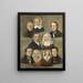 retrato de los padres de los artistas Douwe Martens Teenstra y Barber Hindriks Siccama con miembros de la familia - Kornelis Douwes Teenstra — cuadro enmarcado en la pared
