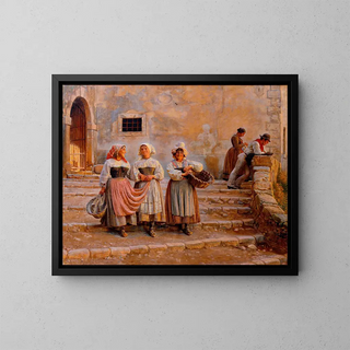 Kristian Zahrtmann - Young women transporting lime Civita dAntino.webp