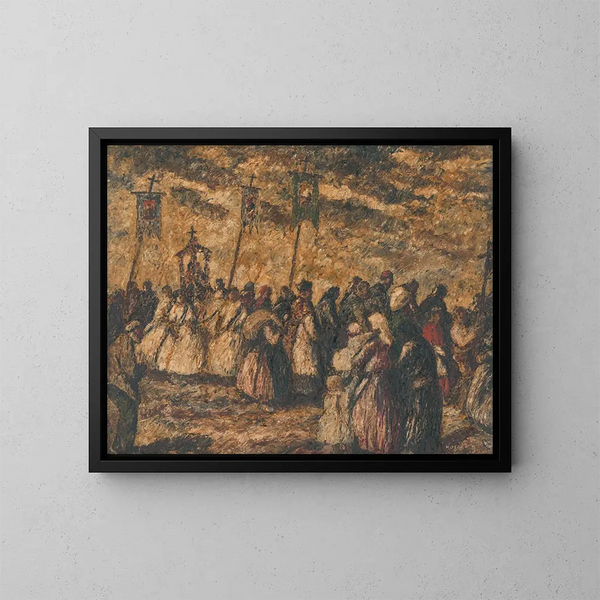 Procesión de Dedinsko - Károly Kotász — cuadro enmarcado en la pared
