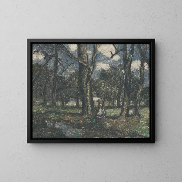 Paisaje - Károly Kotász — cuadro enmarcado en la pared