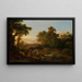 Ideal landscape painting with Christ and the disciples - Károly Markó — framed artwork on a wall