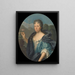 Retrato de Sabina Agneta d'Acquet esposa de Arent van Buren - Krzysztof Lubieniecki — cuadro enmarcado en la pared