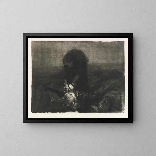 Battlefield Painting - Käthe Kollwitz — framed artwork on a wall