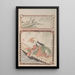 Courtesan in historical costume sitting in a boat - Kubo Shunman — framed artwork on a wall
