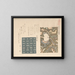 a gilded leather decorated with a figure of a Chinese boy and patterned leather - Kubo Shunman — framed artwork on a wall