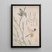 Martins-pêcheurs et saules - Kubo Shunman — framed artwork on a wall