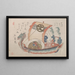 Bateau au trésor Takarabune avec trois rats - Kubo Shunman — framed artwork on a wall