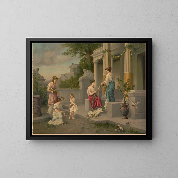 Escena pompeyana - Kunstanstalten AG — cuadro enmarcado en la pared